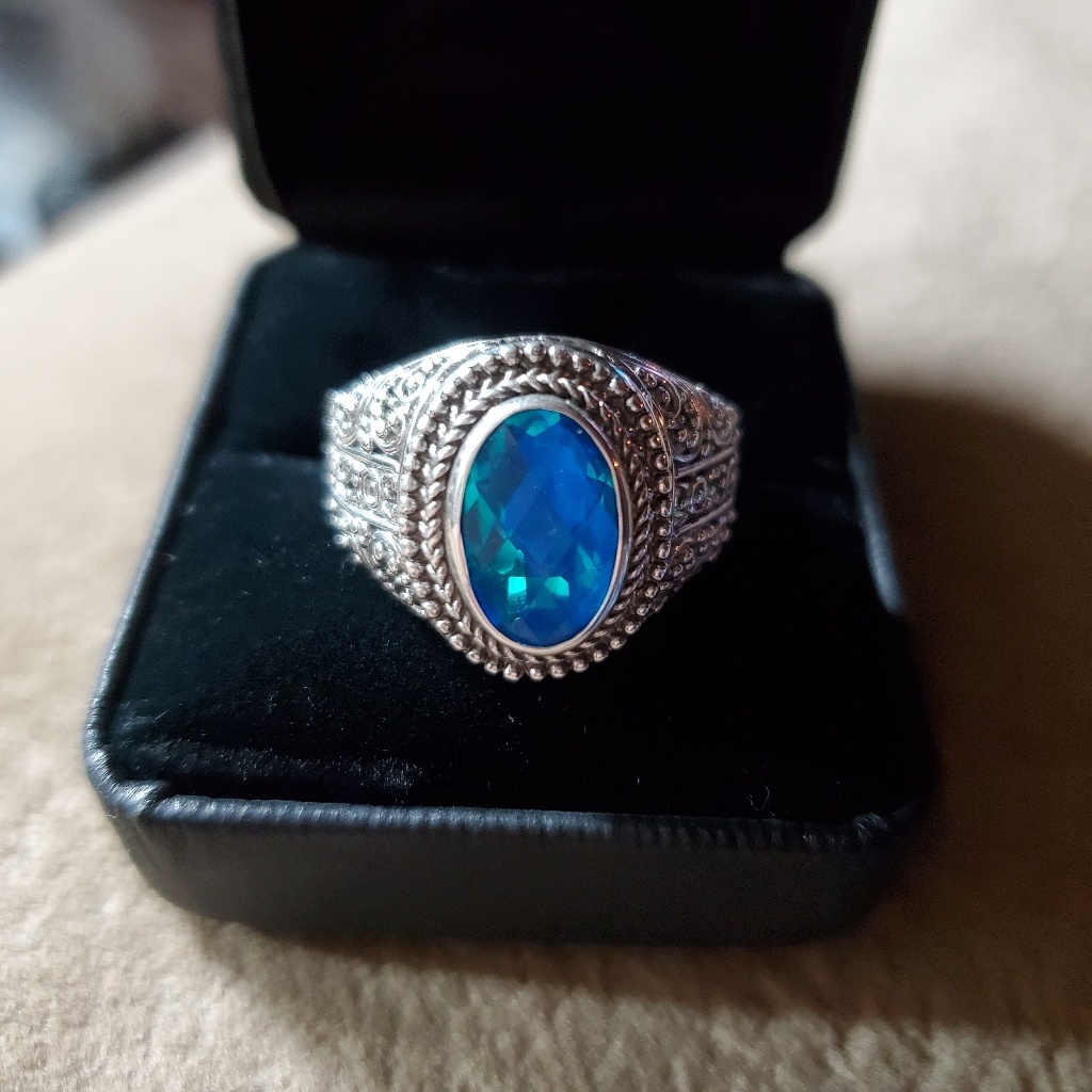 New Sarda Sterling Silver Ring Sz 10